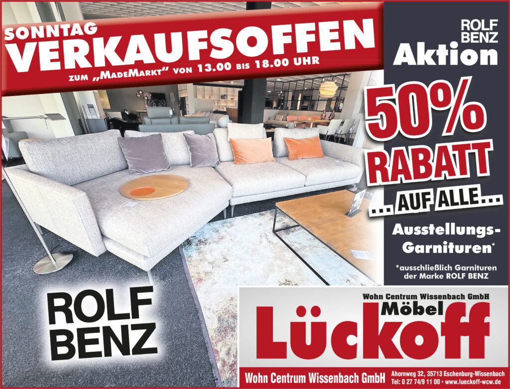 Möbel Angebote Eschenburg – aktuelle Ausstellungsstücke entdecken 1 Lueckoff halbe Seite 16648 20261007